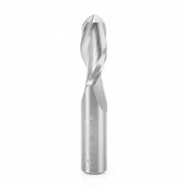 Amana 46380 Double Flute Up-Cut Ball Nose Spiral 1/4 R x 1/2 D x 1-1/4 CH x 1/2 Shank x 3" Router