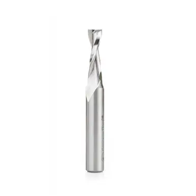 Amana HSS1643 HSS Spiral Aluminum Cutting Double Flute Up-Cut 3/8 D x 1-1/4 CH x 1/2 Shank 3-3/4"