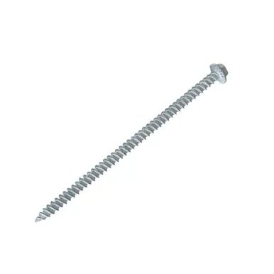 Daggerz SMCT10408WHT - 10 x 4" Unslotted Hex Washer Head w/Serrations Sheet Metal White 1000ct
