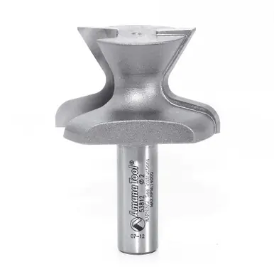 Amana 53812 Carbide Tipped Finger Grip 1/4 x 3/16 R x 2" D x 1-1/4 CH x 1/2 Shank Router Bit