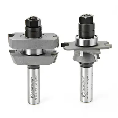 Amana 55432 Carbide Tipped InStile & Rail Straight w/ Bevel 18 Deg x 1-7/8 D x 5/8 to 1-1/8 CH x