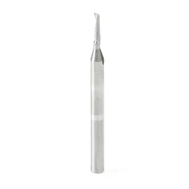 Amana 51470 Spiral O-Single Flute, Aluminum Cutting 1/16 D x 1/4 CH x 1/8 Shank x 1-1/2" Up-Cut