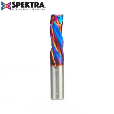 Amana 46012-K CNC Spektra Compression Spiral 1/2 D x 1-1/4 CH x 1/2 Shank x 3" 3 Flute Router Bit
