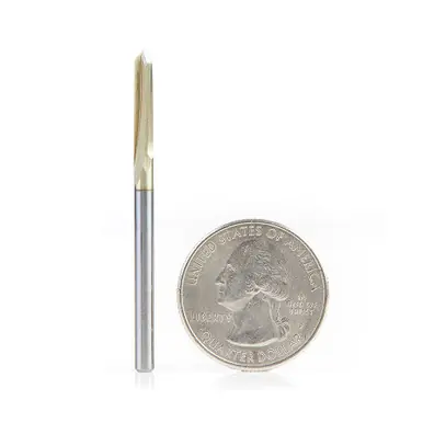 Amana 45608 V Groove 90 Deg x 1/8 D x 5/8 CH x 1/8" Shank ZrN Coated Router Bit