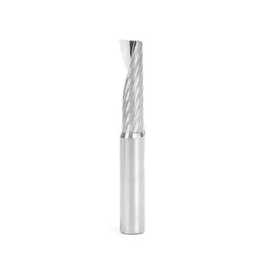 Amana 57328 Metric CNC Spiral O-Single Flute, Plastic Cutting 10 D x 35 CH x 10 Shank x 76mm Long