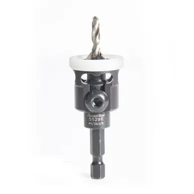 Amana 55296 Carbide Tipped Countersink w/Adjustable Low Friction Depth-Stop 3/8 D x 49 Deg x 1/4