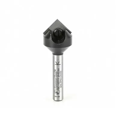 Amana RC-45711 In-Tech Insert Carbide V Groove 90 Deg x 11/16 D x 21/64 CH x 1/4" Shank Router Bit