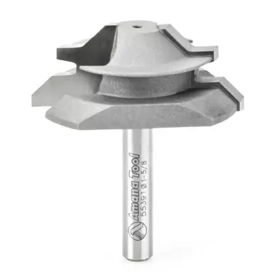Amana 55391 Carbide Tipped Lock Miter 45 Deg x 1-5/8 D x 5/8 CH x 1/4" Shank Router Bit for 3/8 -