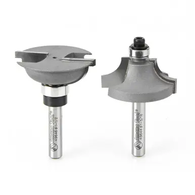 Amana 49647 Carbide Tipped Bead Stile and Rail 1/4" Shank Router Bit Set
