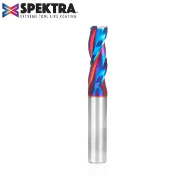 Amana 46116-K Spektra Spiral Plunge 1/2 D x 1-1/2 CH x 1/2 Shank x 3-1/2" Up-Cut, 3-Flute Router Bit
