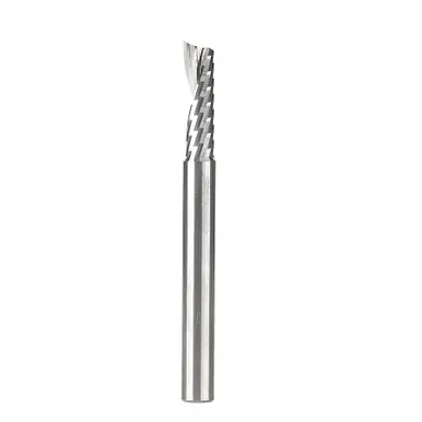 Amana 51495 Metric Spiral O-Single Flute, Plastic Cutting 6 D x 20 CH x 6 Shank x 64mm Long Up-Cut