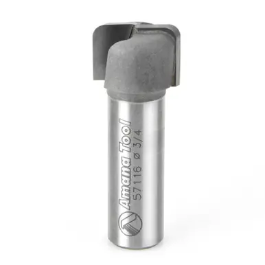 Amana 57116 Carbide Tipped Drainboard Solid Surface 3/4 D x 1/2 CH x 1/8 R x 1/2" Shank Router Bit
