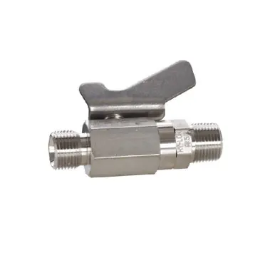 GRACO 237533 - Low Pressure Ball Valve, 3/8 NPSM(M) x 3/8 NPT(M), Stainless Steel (316), Catalyst &