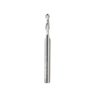 Amana 46389 Up-Cut Spiral Ball Nose 3/32 Radius x 3/16 Dia x 3/4 Cut Height x 1/4 Shank x 3" x 2