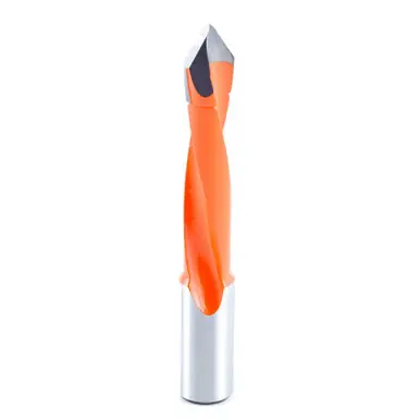 Amana 414833 Carbide Tipped Through-Hole Boring Bit L/H 0.328 D x 70mm Long x 10mm Shank