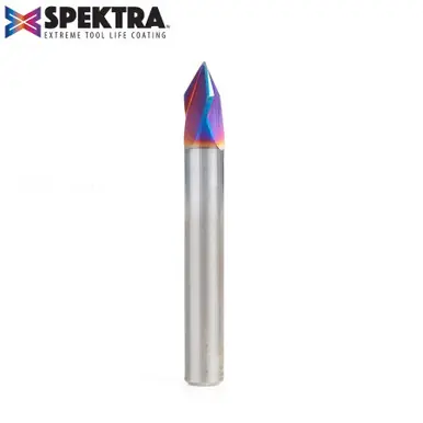 Amana 45624-K Spektra V Groove 60 Deg x 1/4 D x 31/64 CH x 1/4" Shank Router Bit