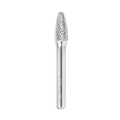 Amana BURS-142 Tree Shape Head 3/8 D x 3/4 CH x 1/4 Shank x 2-1/2" Double Cut SF Burr Bit