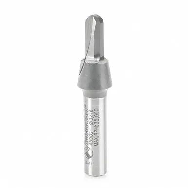 Amana 45902 Carbide Tipped Core Box 3/32 R x 3/16 D x 1/2 CH x 1/4" Shank Router Bit