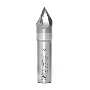 Amana 45733 Carbide Tipped V Groove Signmaking & Lettering 60 Deg x 9/16 D x 7/16 CH x 1/2" Shank