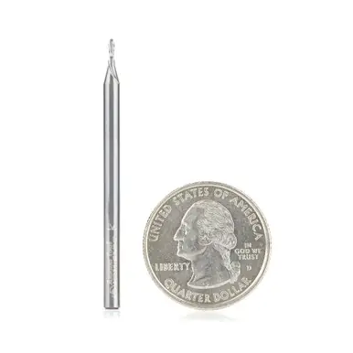 Amana 46231 Spiral Plunge 3/64 Dia x 1/8 Cut Height x 1/8 Shank x 2" 2 Flute Down-Cut Router Bit