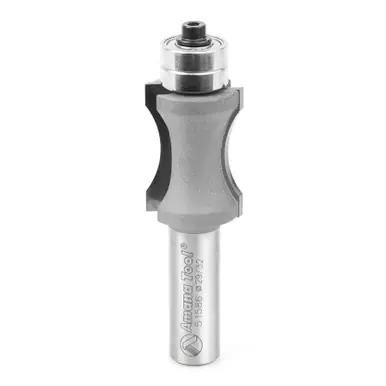 Amana 51586 Carbide Tipped Convex Edging 23/32 R x 29/32 D x 1-1/4 CH x 1/2" Shank Router Bit