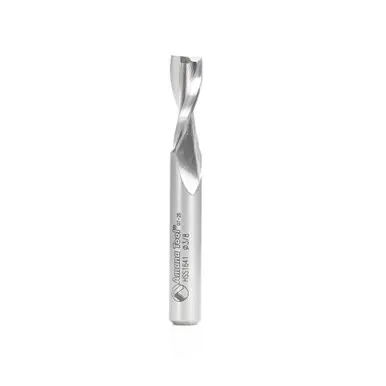 Amana HSS1641 HSS Spiral Aluminum Cutting Double Flute Up-Cut 3/8 D x 1 CH x 3/8" Shank Router Bit