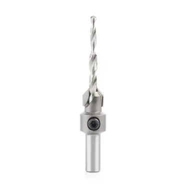 Amana 55124 Carbide Tipped Countersink w/ Slow Spiral Stepped Drill 7/16 D x 11/64 Drill D x 5/16