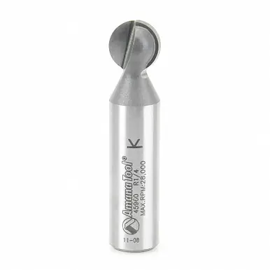 Amana 45960 Carbide Tipped Ball End 1/4 R x 7/16 D x 1/2 CH x 1/2" Shank Router Bit