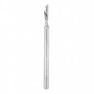 Amana 51510 Spiral O-Single Flute, Plastic Cutting 1/8 D x 1/2 CH x 1/8 Shank x 2" Down-Cut CNC