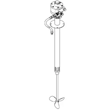 GRACO 222698 - Drum Agitator without Mounting Tube, Air-Driven, 3/4 HP, 31.25" Long, Stainless