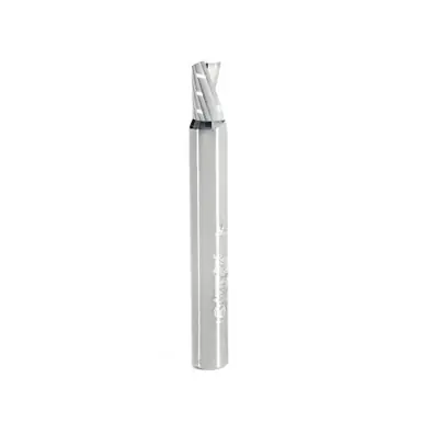 Amana 51519 Spiral O-Single Flute, Plastic Cutting 1/4 D x 3/8 CH x 1/4 Shank x 2" Down-Cut CNC