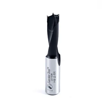 Amana 201008 Carbide Tipped Brad Point Boring Bit R/H 8mm D x 57mm Long x 10mm Shank
