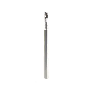 Amana 51501 Spiral O-Single Flute, Aluminum Cutting 1/8 D x 1/2 CH x 1/8 Shank x 2" Down-Cut Router