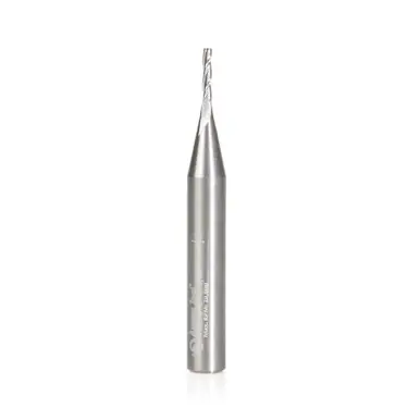 Amana 46290-U CNC 2D/3D Carving 0.10 Deg Tapered Angle Flat Bottom x 1/16 D x 5/16 CH x 1/4 Shank x