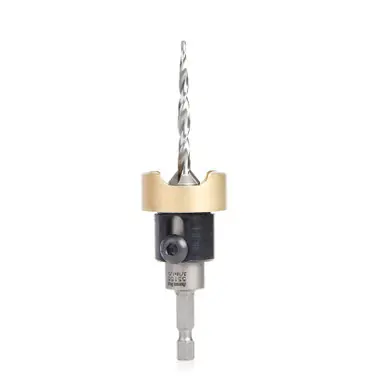 Amana 55155 Carbide Tipped 82 Degree Countersink w/ Tapered Drill and Adjustable Depth Stop w/
