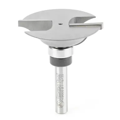 Amana 49666 Carbide Tipped Ogee Rail 1-19/32 D x 3/8 CH x 11/32 R x 1/4" Shank Router Bit