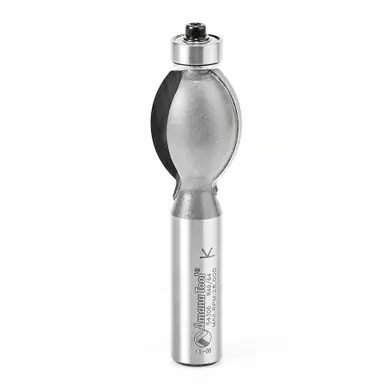 Amana 54306 Carbide Tipped Edge Fluting 3/4 R x 7/8 D x 1" CH x 1/2 Shank Router Bit