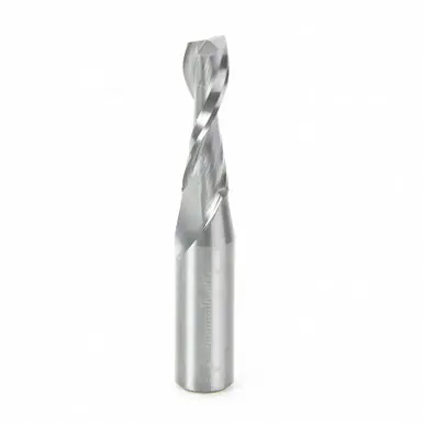 Amana 46104 Spiral Plunge 3/8 D x 1-1/4 CH x 1/2 Shank x 3" 2 Flute Up-Cut Router Bit