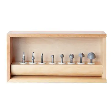 Amana AMS-420 8-Pc Carbide Tipped Core Box Router Bit Collection, 1/4" Shank