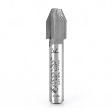 Amana 51400 Carbide Tipped Combination Bevel/Flush Laminate Trim 22.5 Deg Angle x 11/32 D x 1/2 CH x