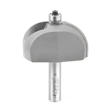 Amana 49122 Carbide Tipped Cove 1 R x 2-1/2 D x 1-1/4 CH x 1/2" Shank w/ Lower Ball Bearing Router