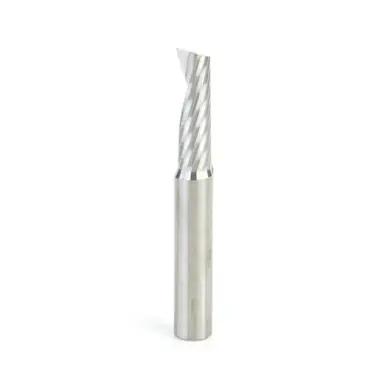 Amana 57327 Metric CNC Spiral O-Single Flute, Plastic Cutting 10 D x 30 CH x 10 Shank x 76mm Long
