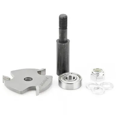 Amana 53410-1 Slotting Cutter Assembly 3 Wing x 1-7/8 D x 1/4 CH x 1/2" Shank Router Bit