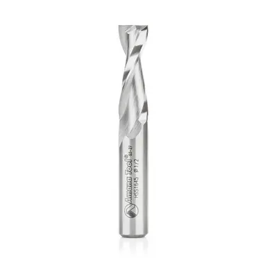 Amana HSS1645 HSS Spiral Aluminum Cutting Double Flute Up-Cut 1/2 D x 1-1/2 CH x 1/2 Shank 3-1/2"