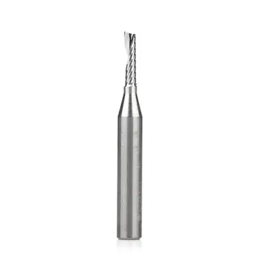 Amana 51454 Spiral O-Single Flute, Aluminum Cutting 1/8 D x 1/2 CH x 1/4 Shank x 2" Up-Cut Router