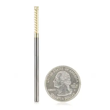 Amana 40301 ZrN Coated Honeycomb Cutting 1/8 D x 5/8 CH x 1/8 Shank x 2-1/2" , 6-Flute Router Bit