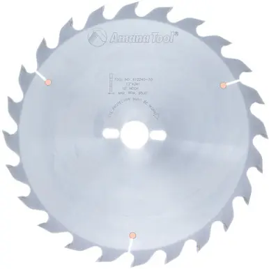 Amana 612240-30 Carbide Tipped Ripping Standard 12" D x 24T FT, 18 Deg, 30MM Bore, Circular Saw