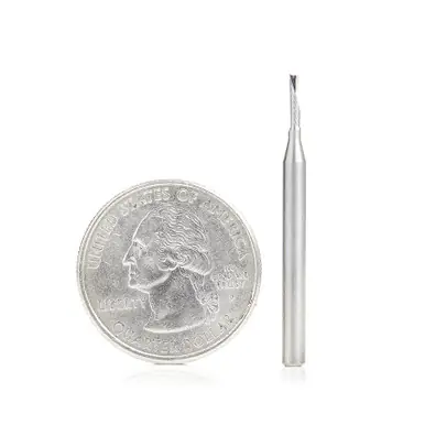 Amana 51770 Spiral O-Single Flute, Aluminum Cutting 1/16 D x 1/4 CH x 1/8 Shank x 1-1/2" Down-Cut