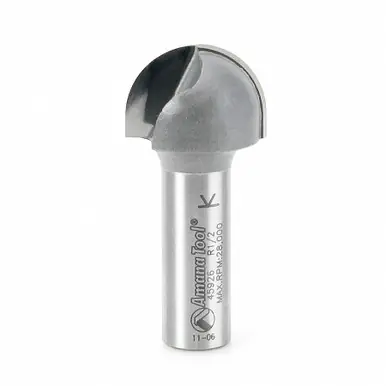 Amana 45926 Carbide Tipped Core Box 1/2 R x 1" D x 11/16 CH x 1/2 Shank Router Bit