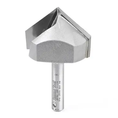 Amana 45752 Carbide Tipped V Groove 100 Deg x 1-1/4 D x 53/64 CH x 1/4" Shank Router Bit